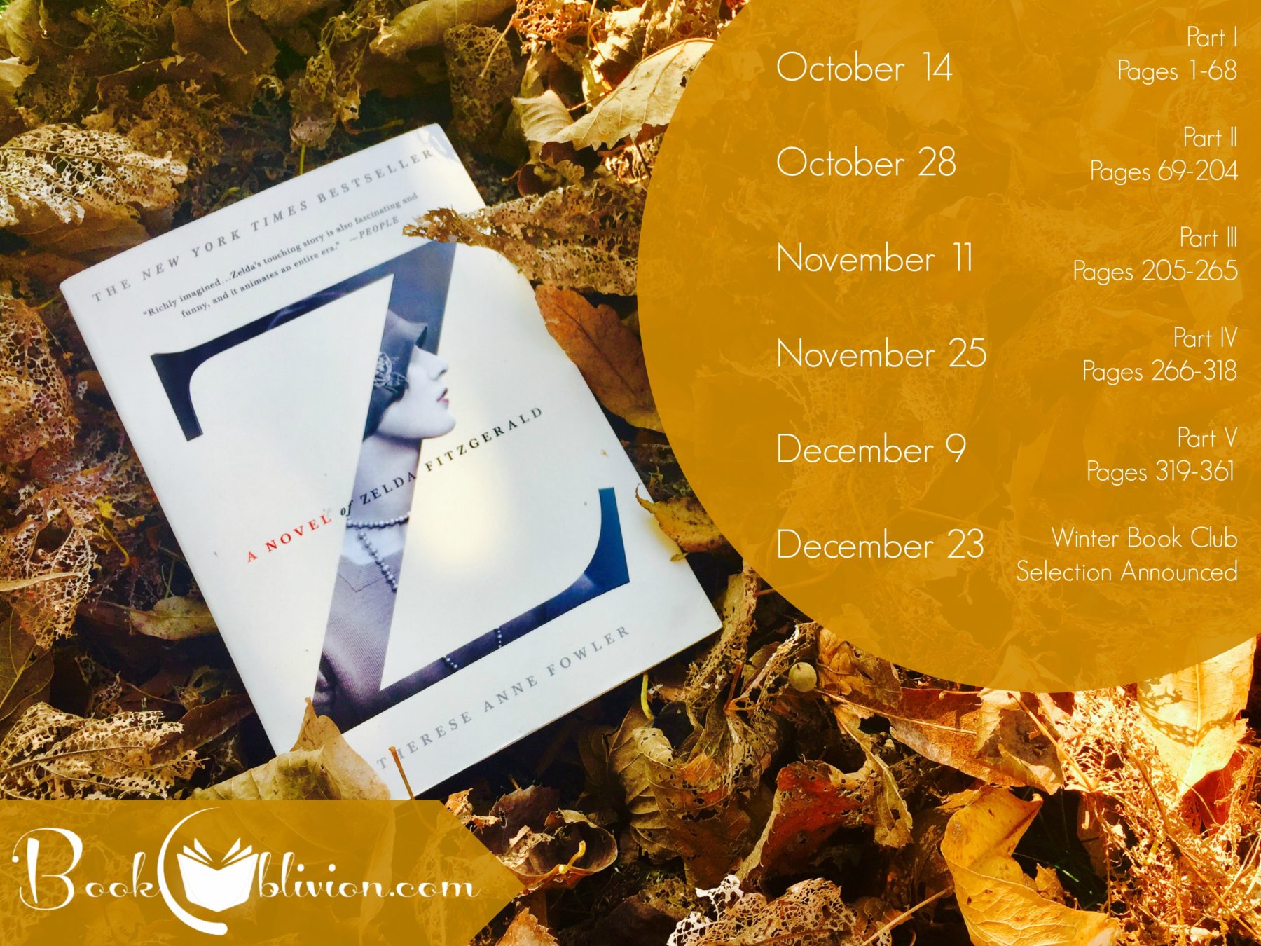 Fall Book Club Reading Schedule